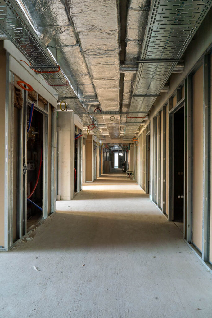 Multitechnieken voor de nieuwe vleugel K in CHU Tivoli La Louvière
